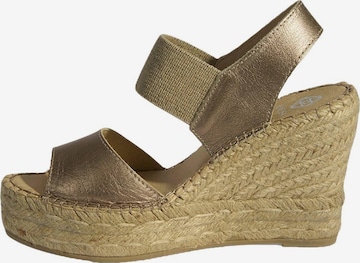 Sandales 'Keil-Espadrilles' Desa en or : devant