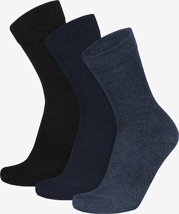 Chaussettes normani en bleu : devant