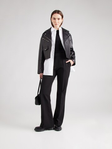 Wide Leg Pantalon à plis 'Hovani' HUGO en noir