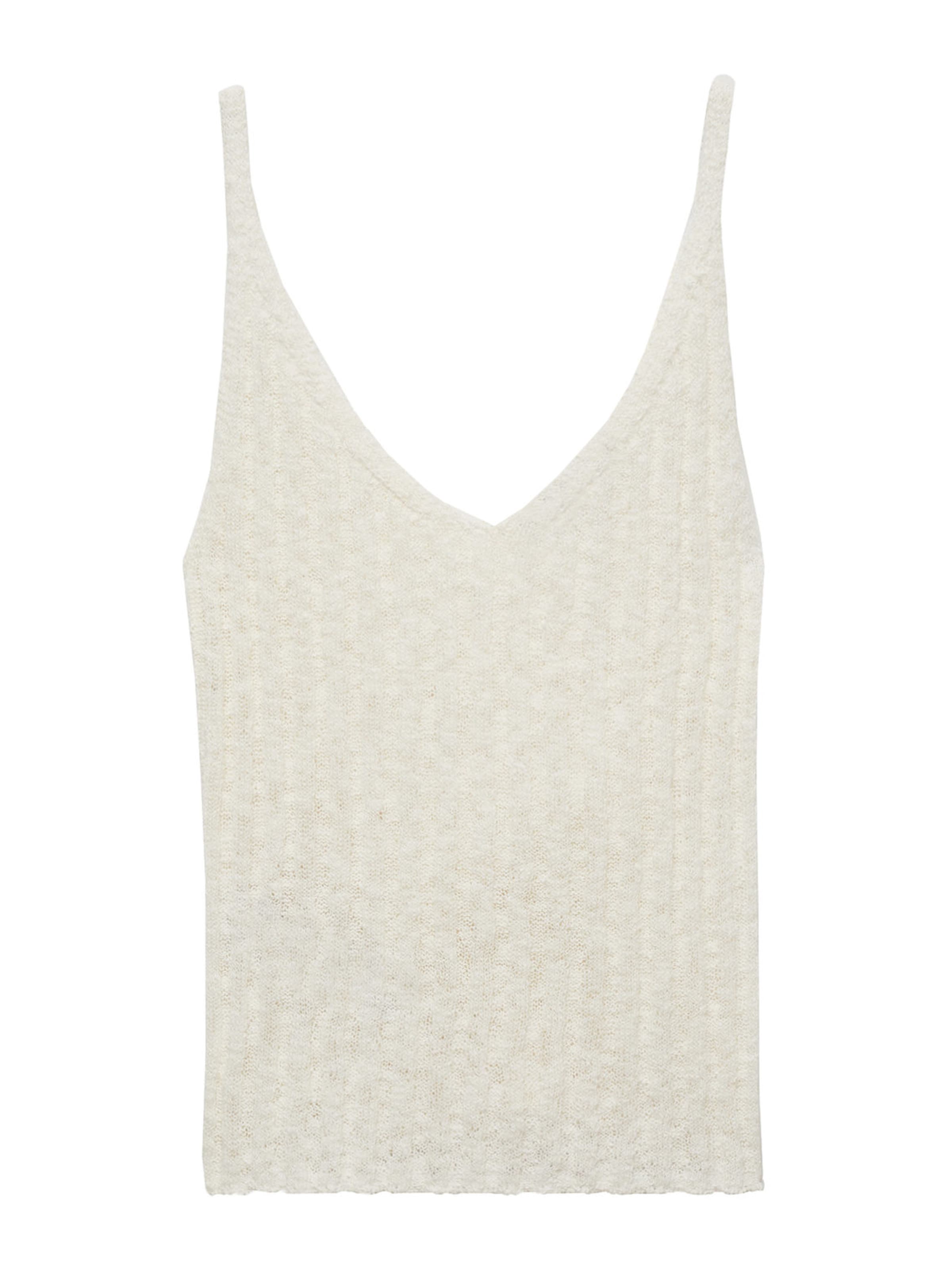 MANGO Top z naramnicami 'LISBOA' | bež barva: sprednja stran