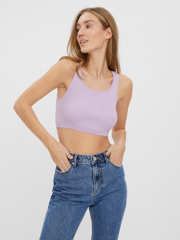VERO MODA Knitted top 'Fibly' in Purple: front
