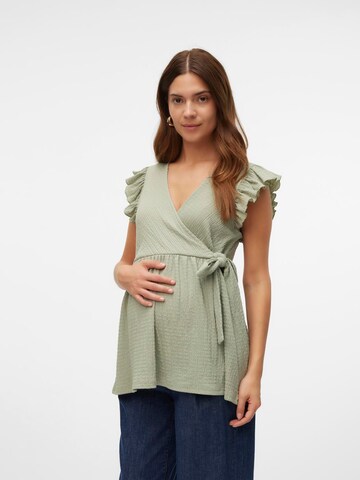 MAMALICIOUS Bluse 'LIMA' in Grün: Vorderseite