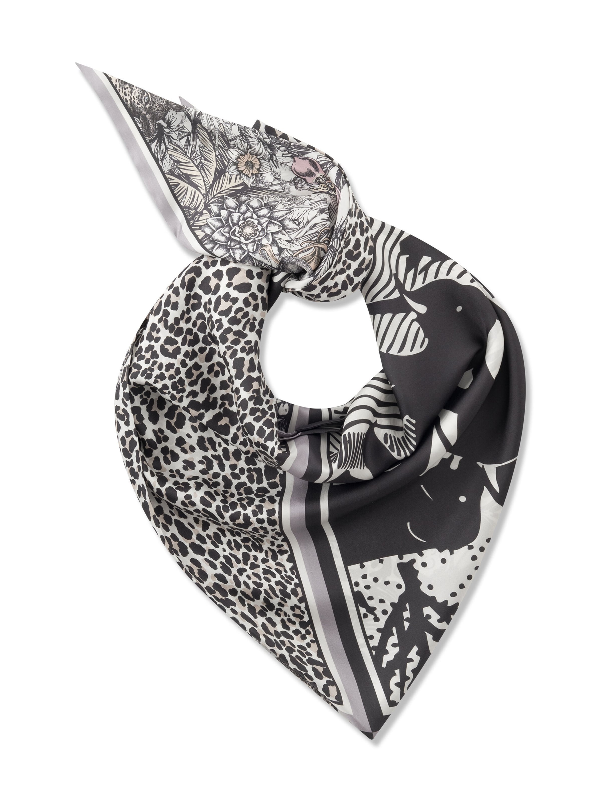 CODELLO Dreieckstuch Seidentuch in Weiß: Vorderseite