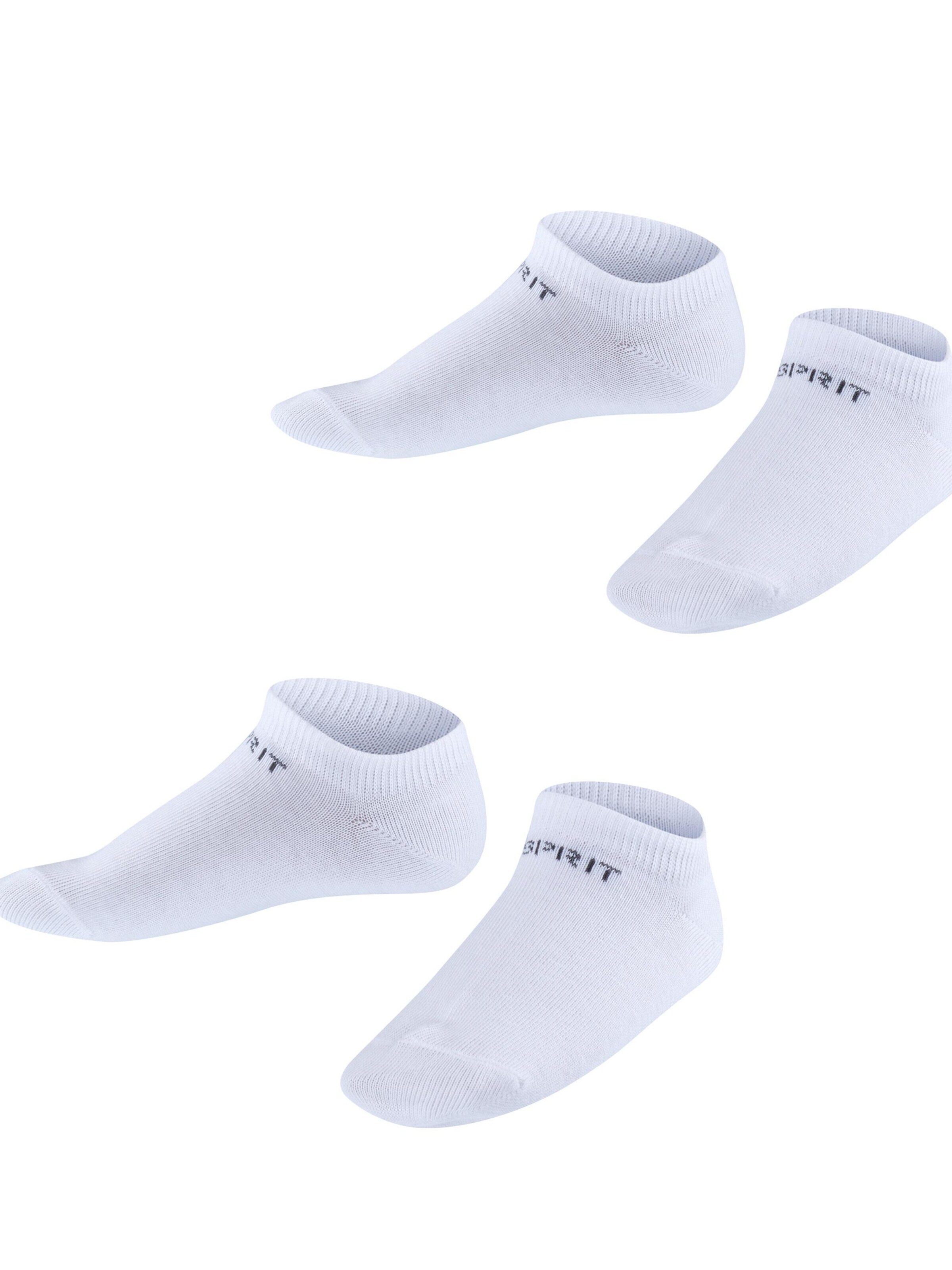 ESPRIT Socken 'Foot Logo 2-Pack'‌‌‌‌‌‌‌‌‌‌ in Weiß: Vorderseite