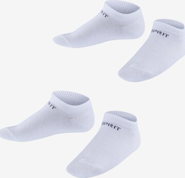 ESPRIT Socken 'Foot Logo 2-Pack' in Weiß: Vorderseite