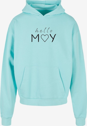 Sweat-shirt 'Spring - Hello May' Merchcode en bleu : devant