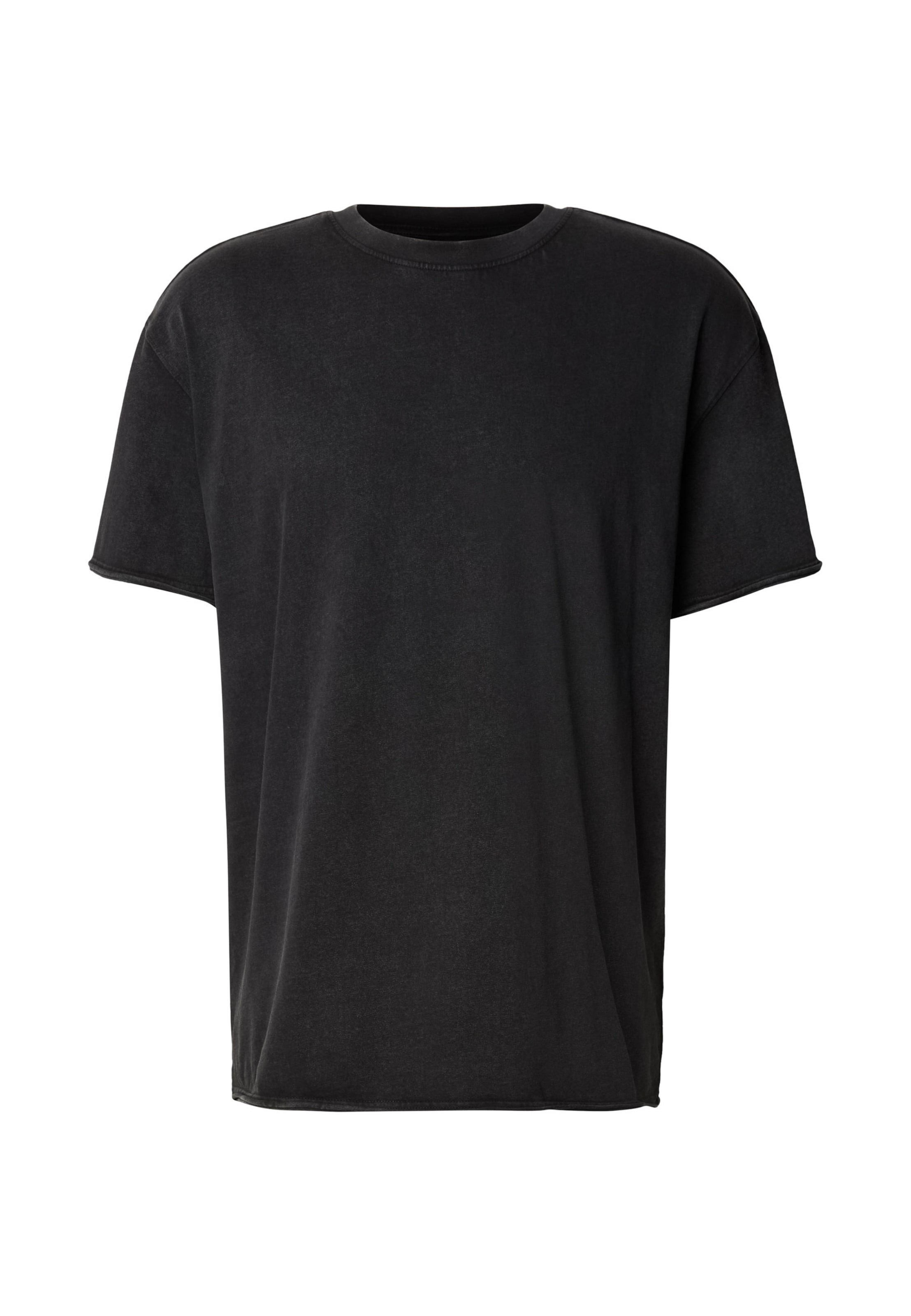 Urban Classics - Camisa 'Vintage' em preto: frente