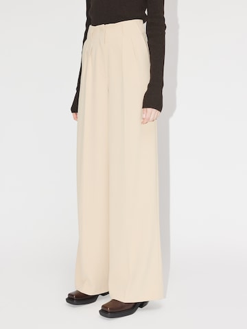LeGer by Lena Gercke Zvonové kalhoty Kalhoty se sklady v pase 'Camilla' – béžová: přední strana