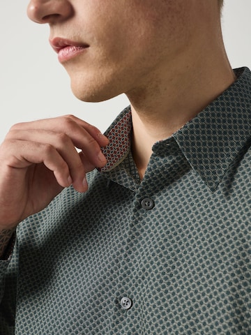 Next Regular fit Button Up Shirt in Green