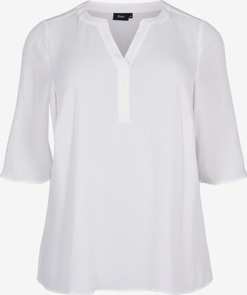 Camicia da donna 'EHUIJU' di Zizzi in bianco: frontale