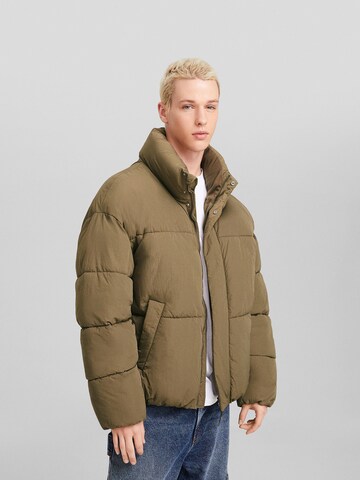 Veste mi-saison Bershka en vert : devant