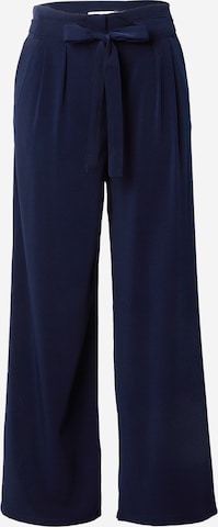 VILA Wide leg Pleat-Front Pants 'Elin' in Blue: front