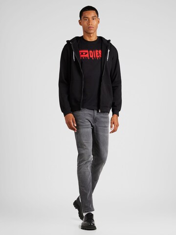 Santa Cruz - Sudadera con cremallera 'Screaming Flash' en negro