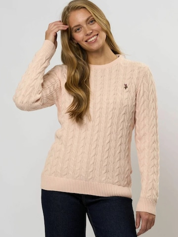 Pull-over 'Madeline' U.S. POLO ASSN. en rose : devant