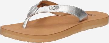 UGG T-Bar Sandals 'W TAWNEY LOGO' in Silver: front