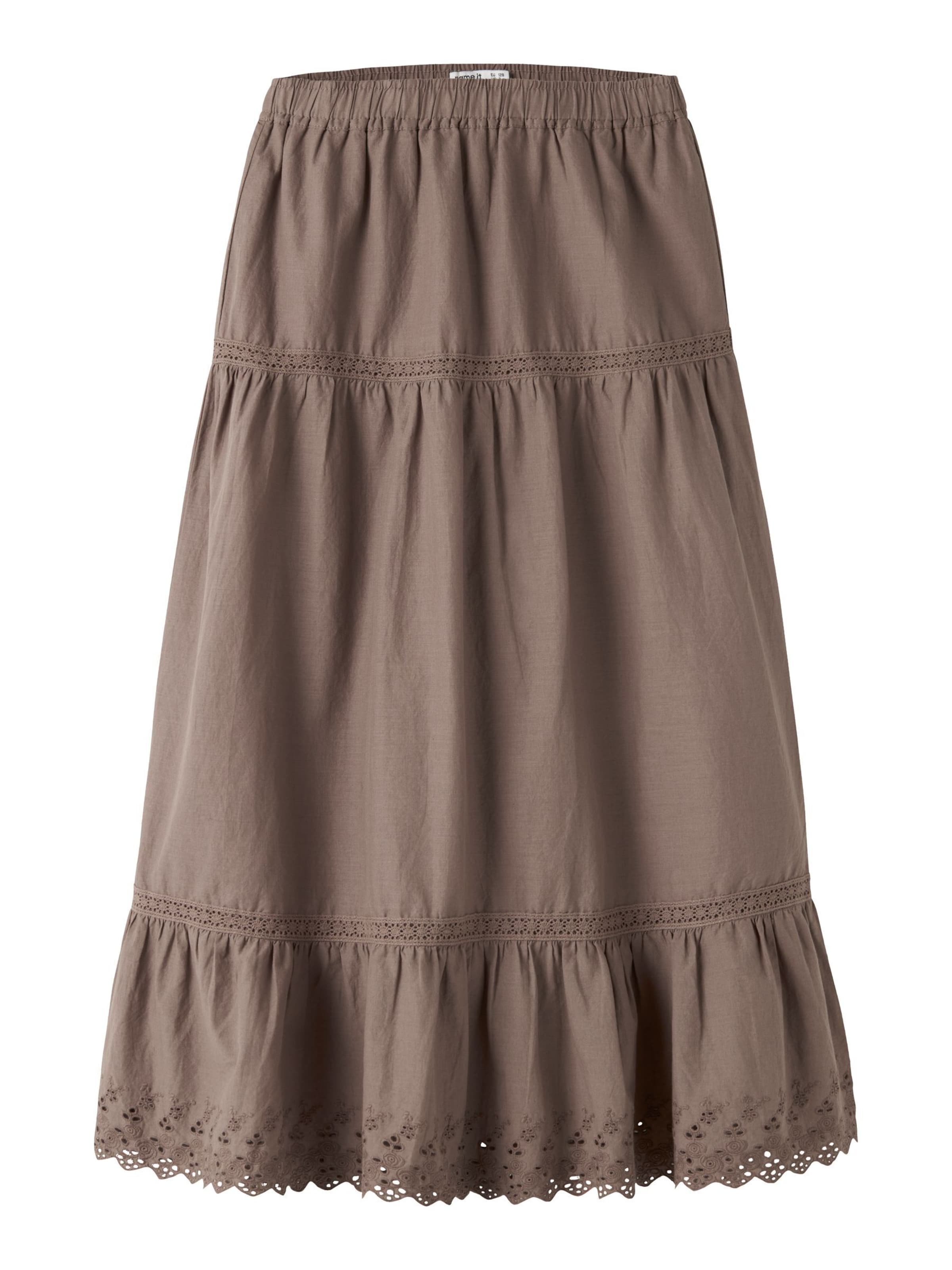 Jupe NAME IT en marron : devant