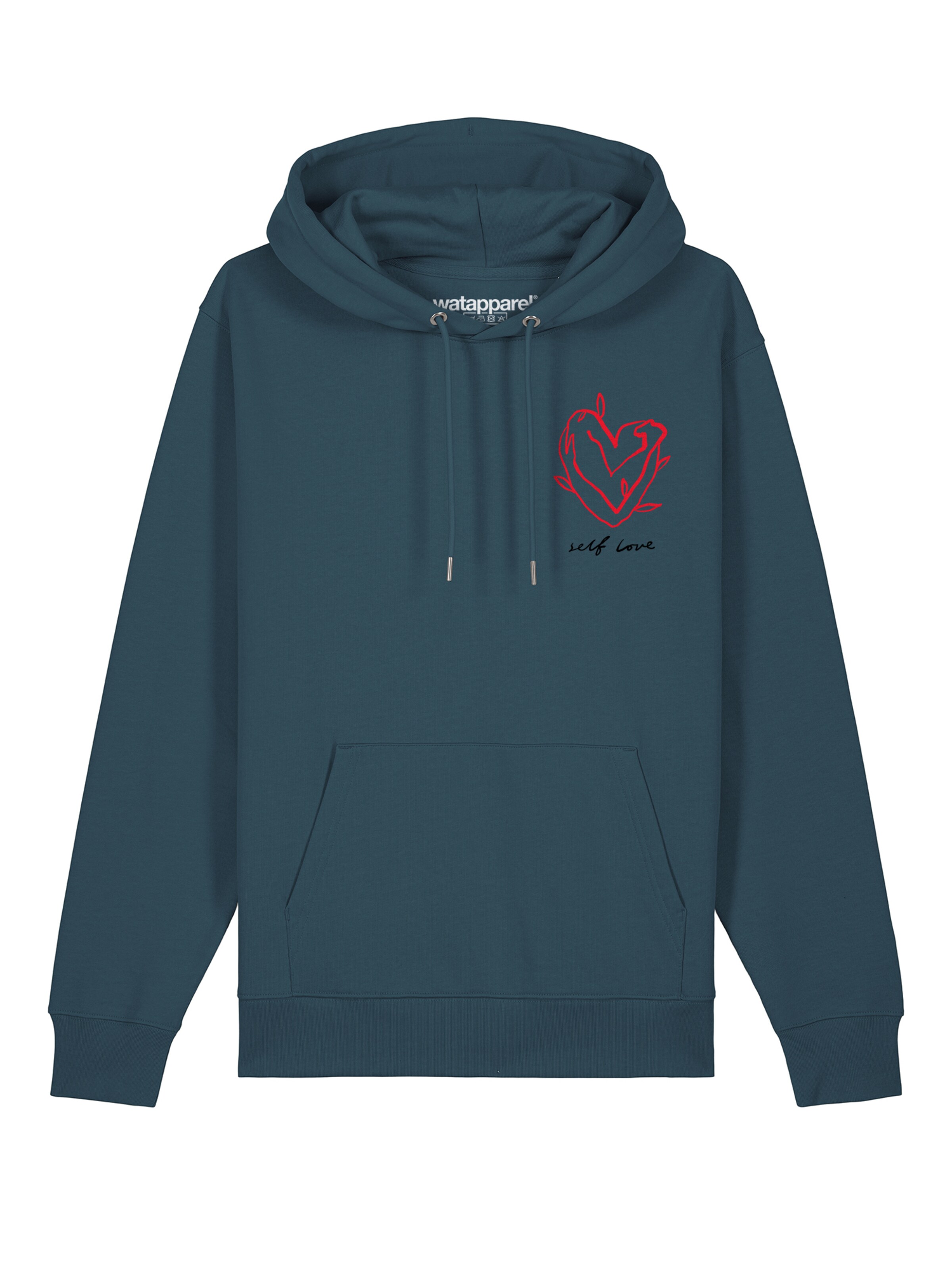 Sweat-shirt 'Self Love' Watapparel en vert : devant