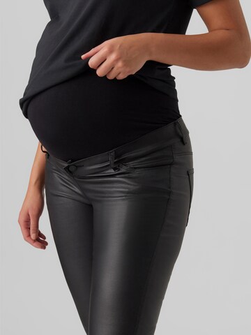 Vero Moda Maternity Skinny Hlače 'Vmmseven' | črna barva