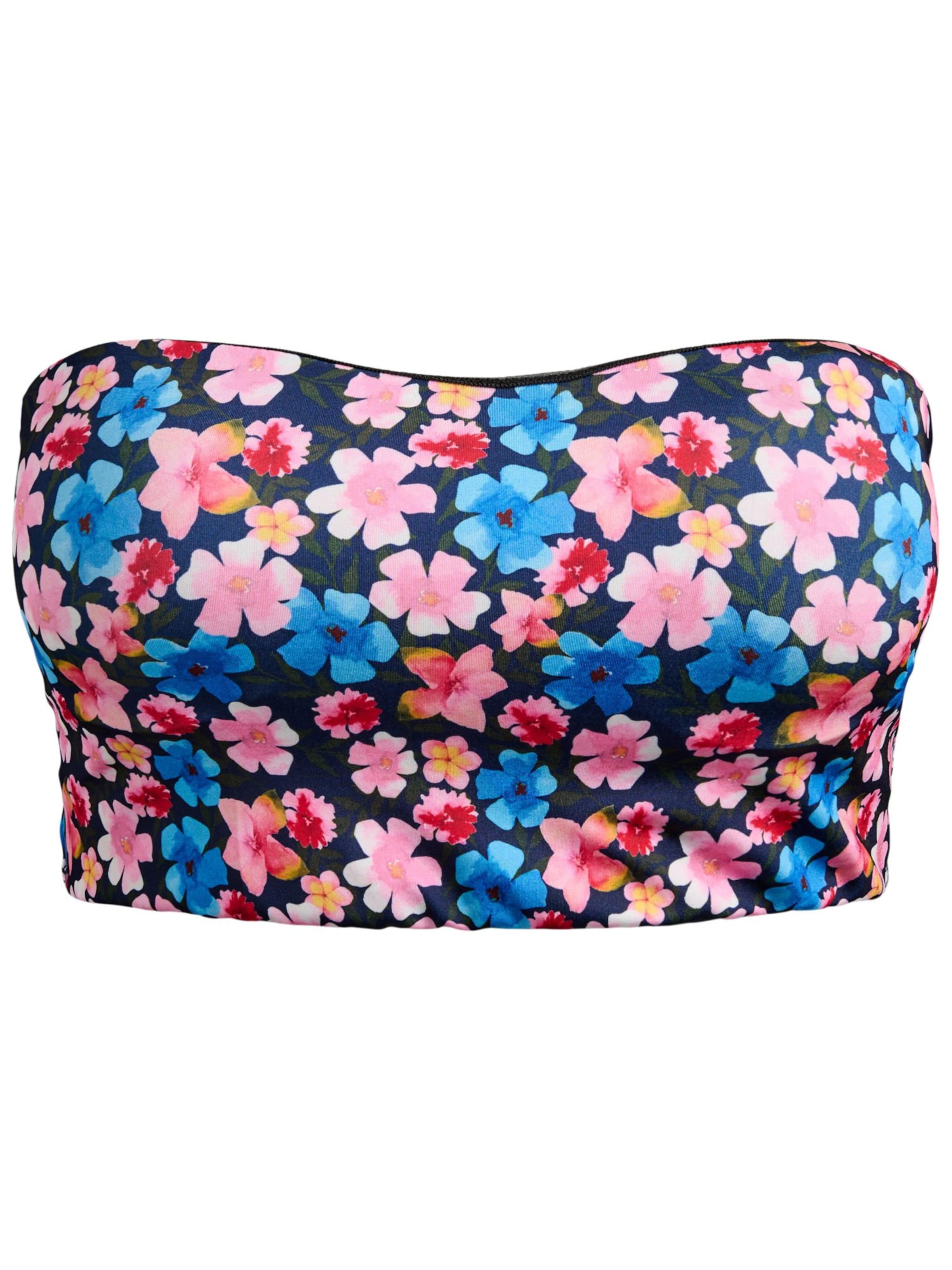 Swim by Zizzi Bez ramienok Bikinový top 'Caanne' - Zmiešané farby: predná strana