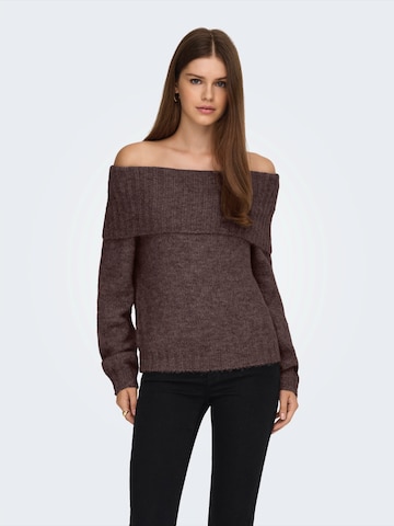 brūns ONLY Džemperis 'ONLSHINE': no priekšpuses