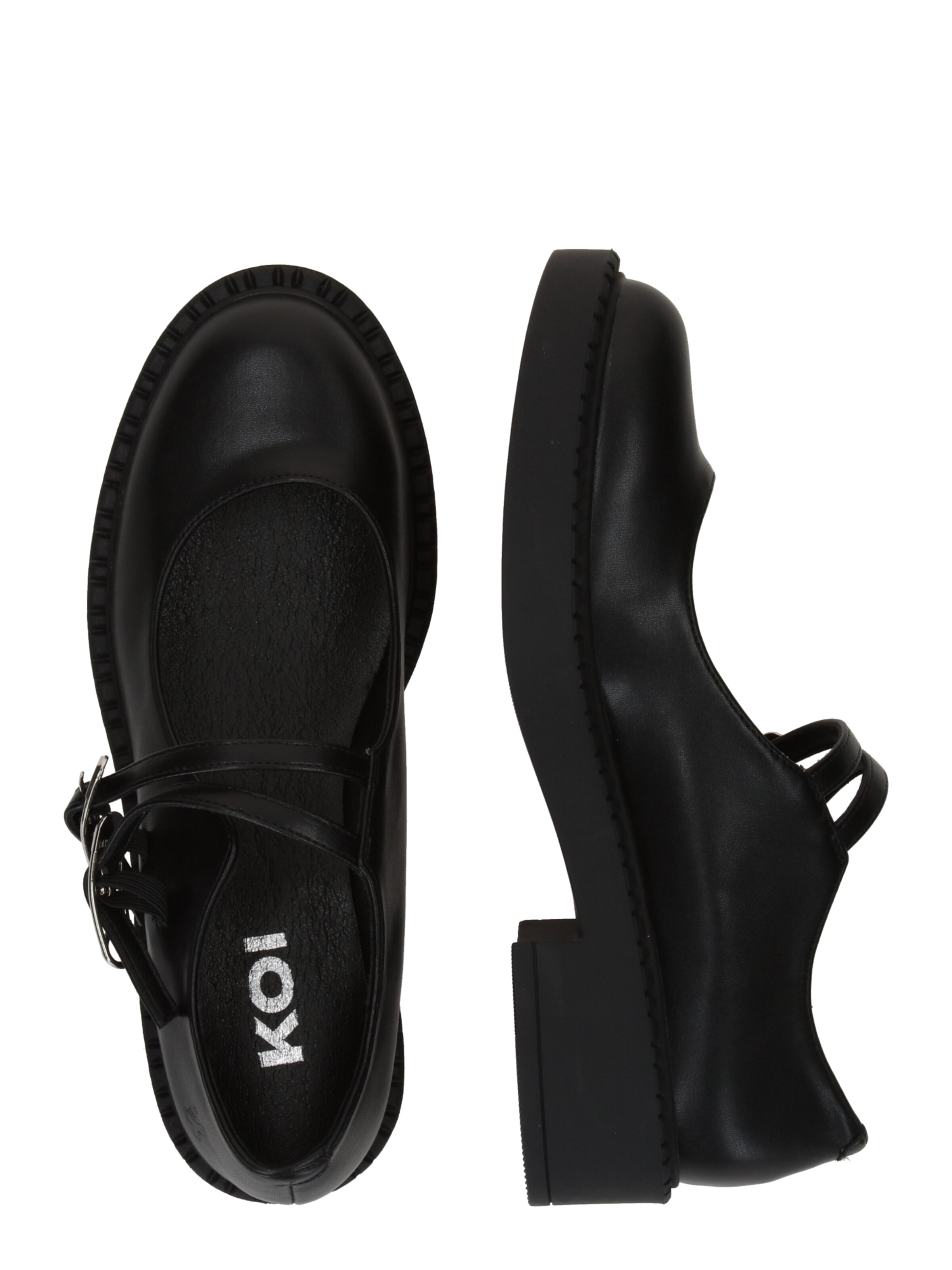 melns Koi Footwear Augstpapēžu kurpes