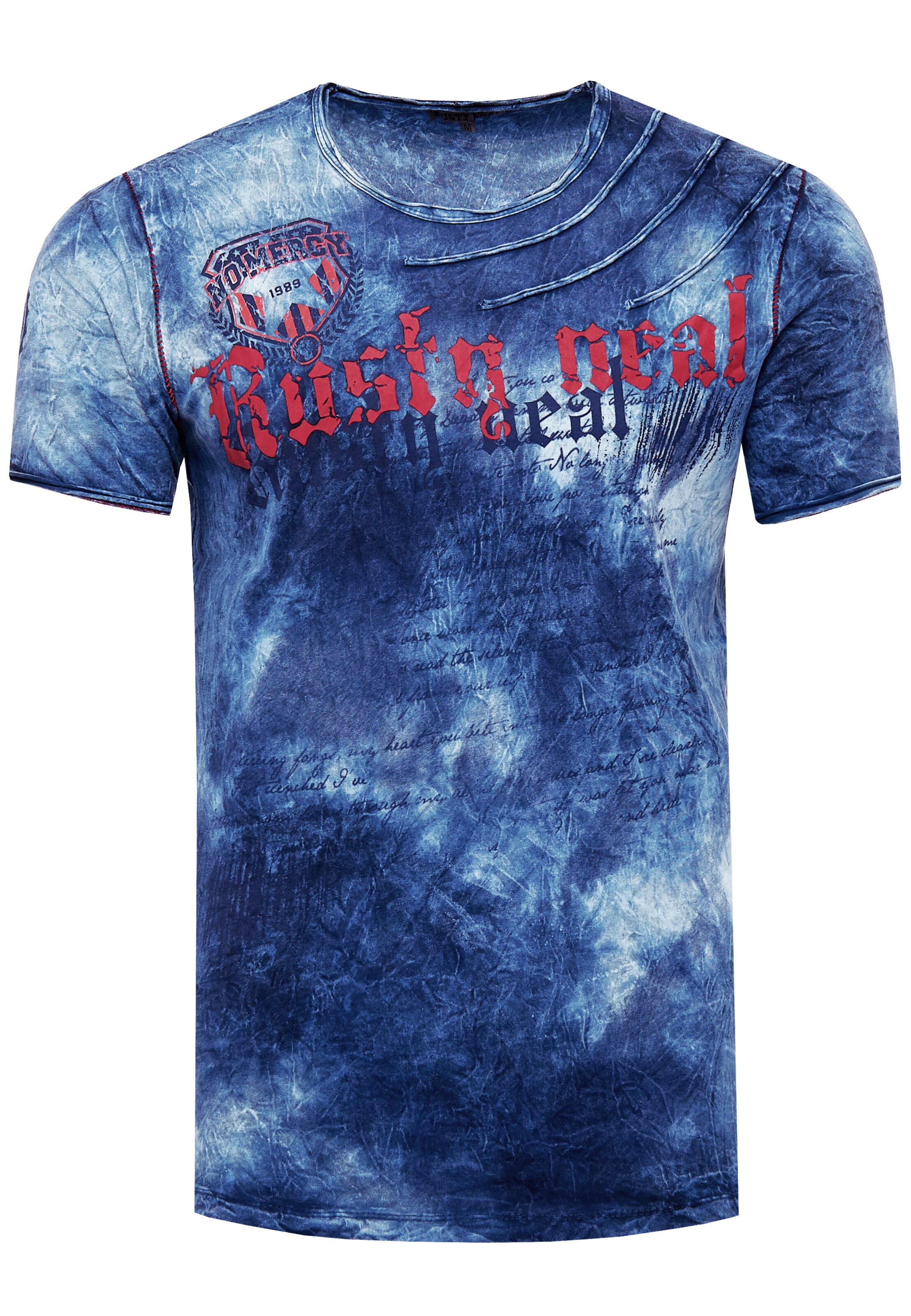 Rusty Neal Shirt in Blauw: voorkant