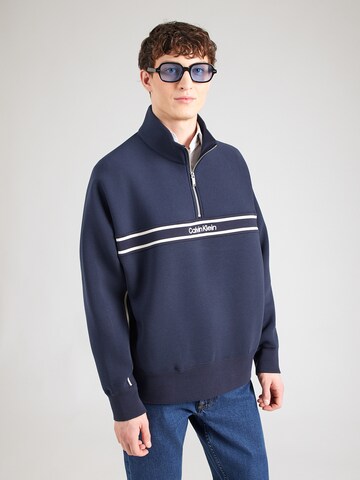 Calvin Klein Jeans Sweatshirt in Blauw: voorkant