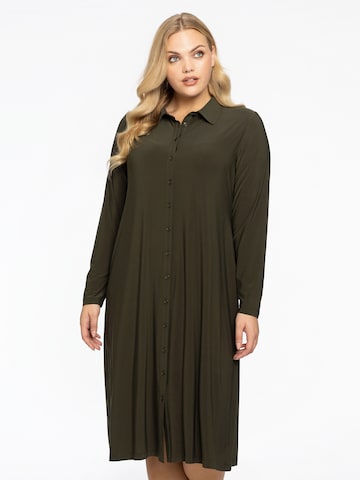 Yoek Shirt Dress 'Dolce' in Green: front