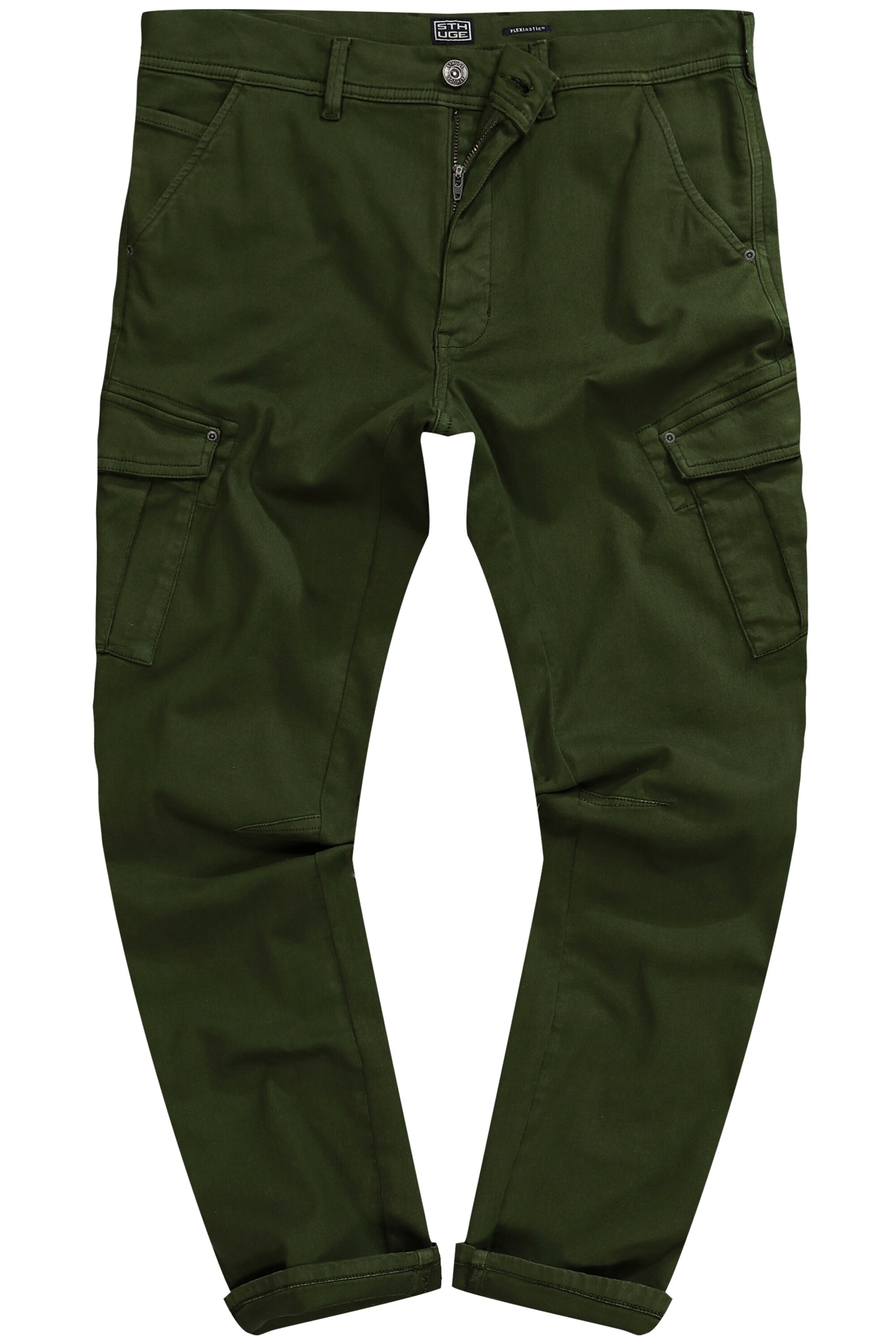 STHUGE Regular Cargobroek in Groen: voorkant