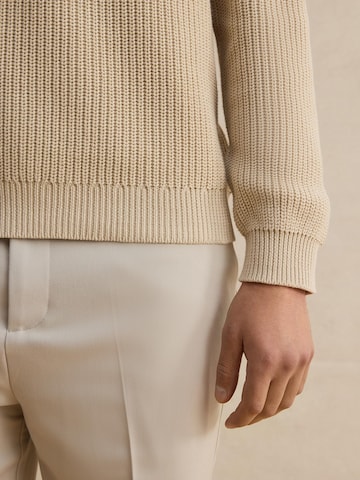 DAN FOX APPAREL Pulover 'Luca' | rjava barva