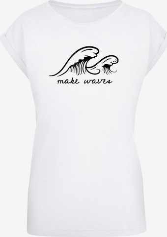 Merchcode T-Shirt 'Summer - Make Waves' in Weiß: predná strana