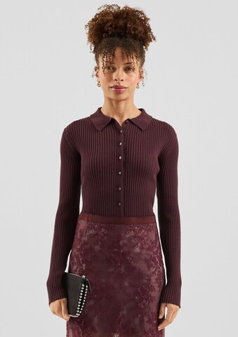 Cardigan QS en rouge : devant