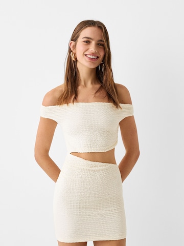 Bershka Jurk in Beige: voorkant