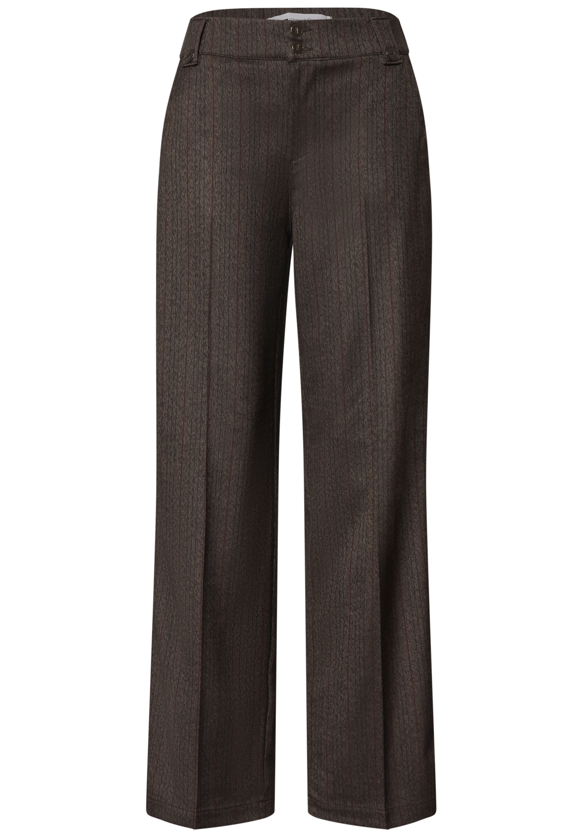CECIL Loose fit Pleated Pants 'Amalia' in Brown: front