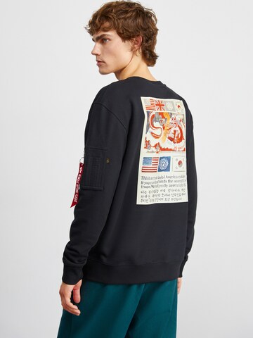 ALPHA INDUSTRIES Sweatshirt in Schwarz: Vorderseite