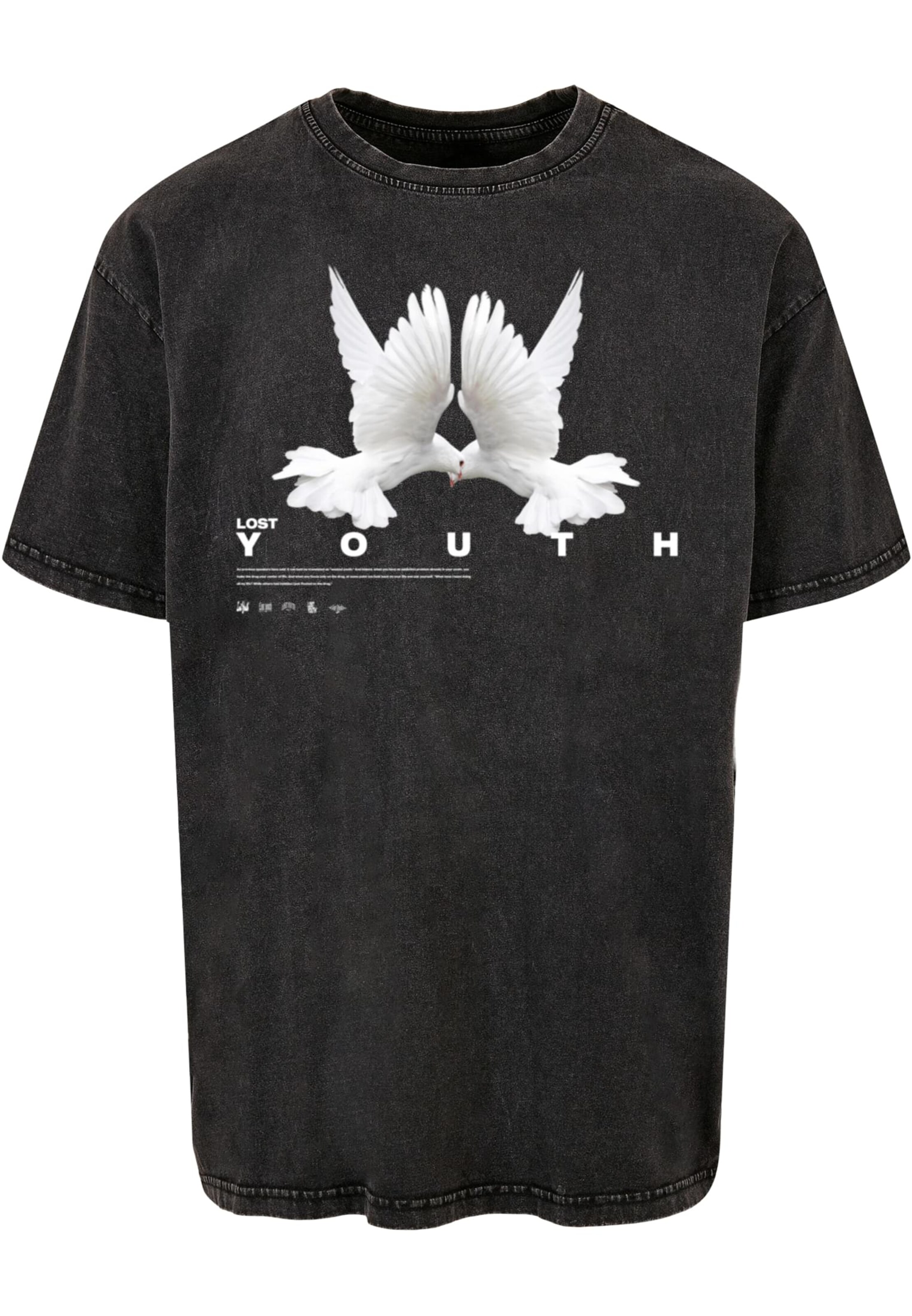 Lost Youth Shirt 'Dove' in Black: front