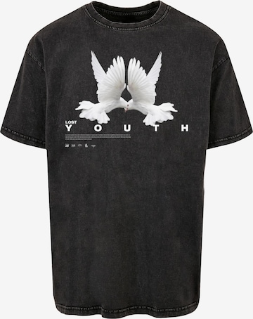 Lost Youth Shirt 'Dove' in Black: front