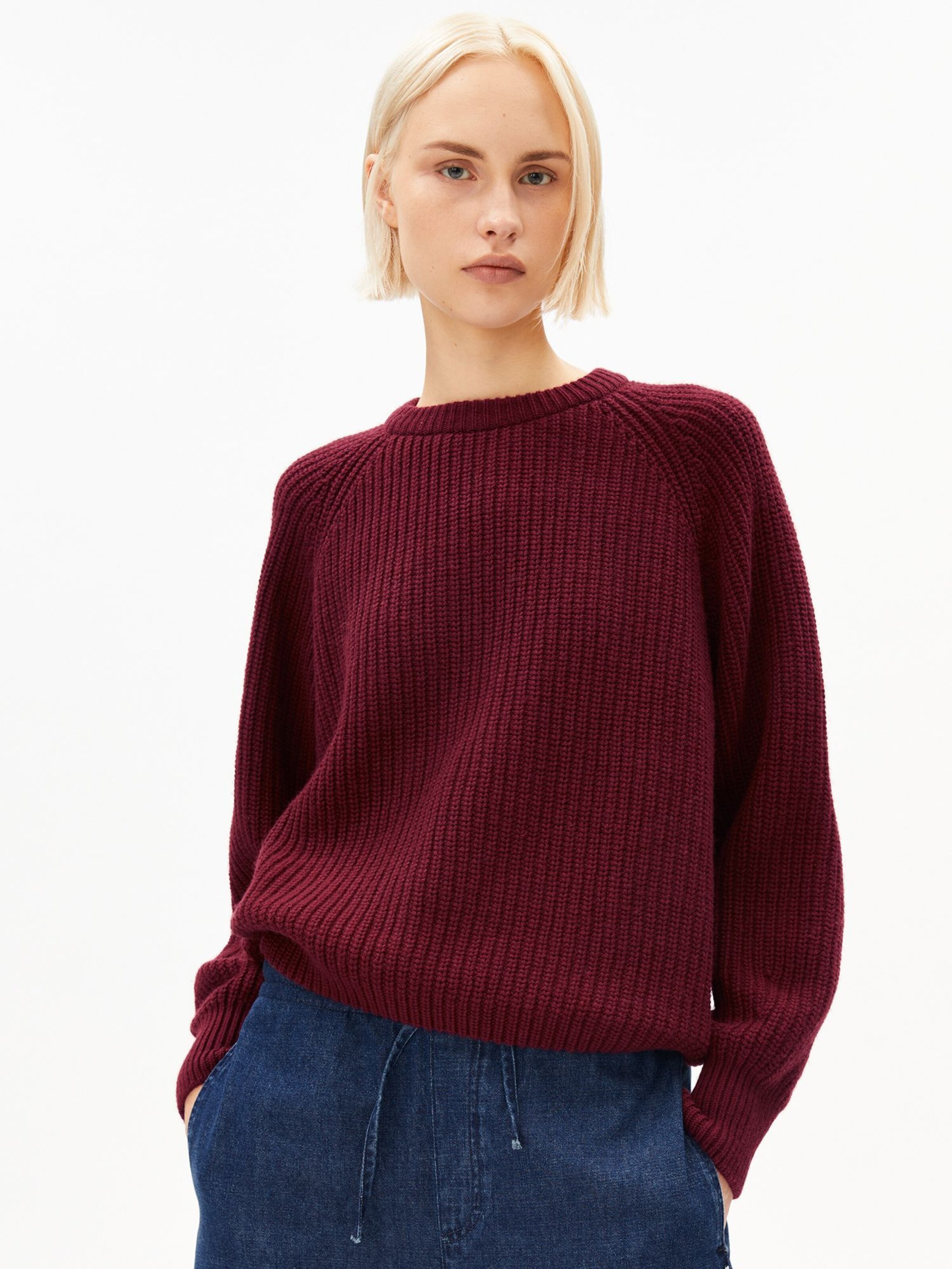 ARMEDANGELS Strickpullover KAAGI in Rot: Vorderseite