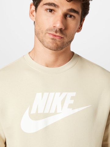 Nike Sportswear Athletic Sweatshirt in Beige
