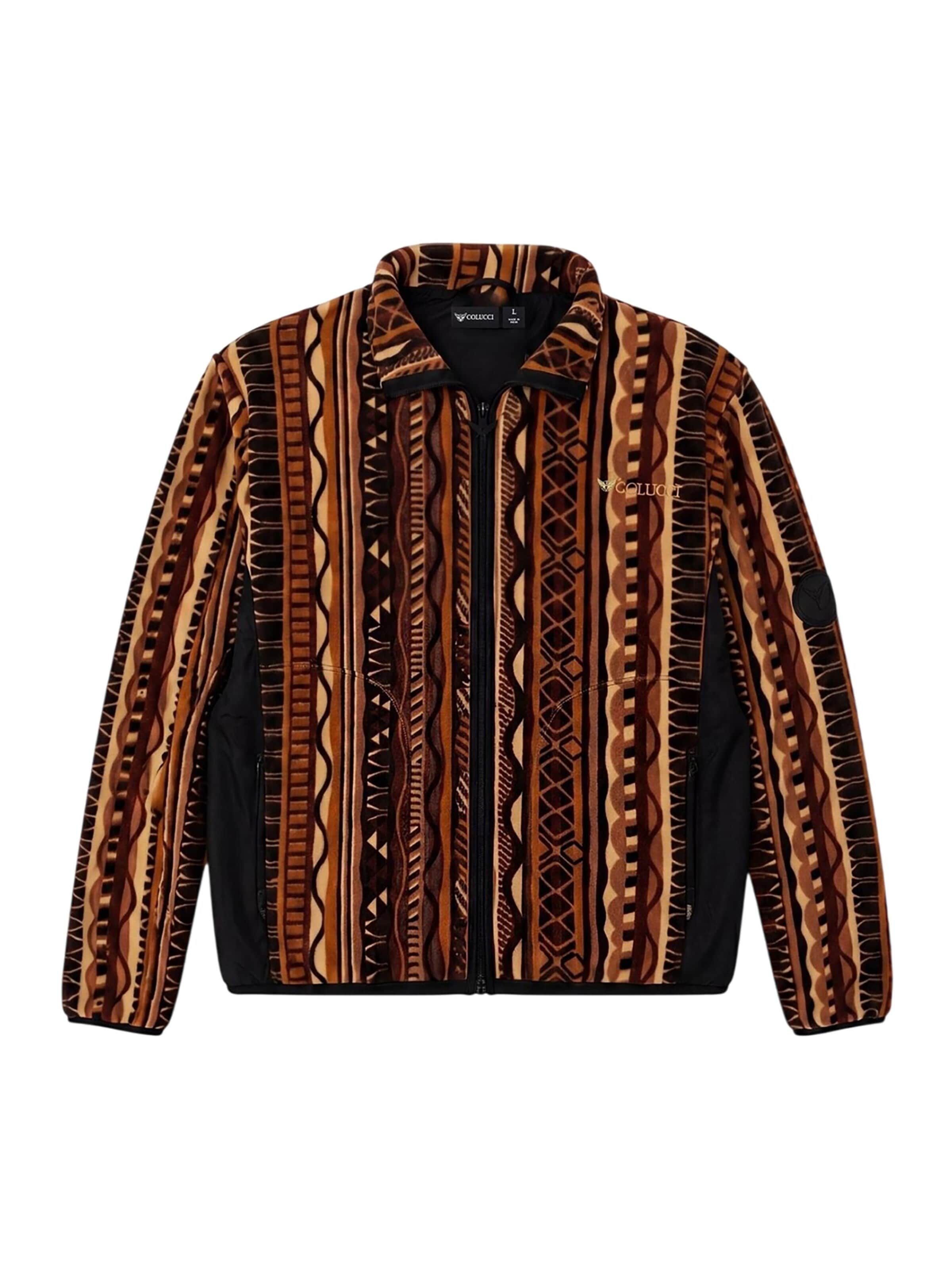 Colucci Fleecejacke 'Signature'‌‌‌‌‌‌‌‌‌‌ in Braun: Vorderseite