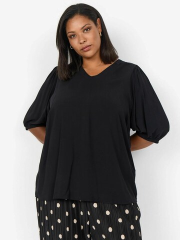 Chemisier 'Sia' Wasabi Concept en noir : devant