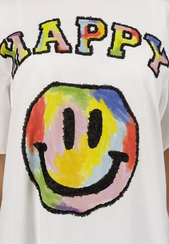 Frogbox T-Shirt 'HAPPY' in Weiß