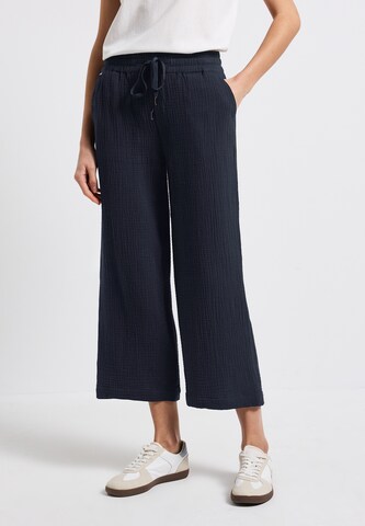 STREET ONE Wide Leg Hose in Blau: Vorderseite