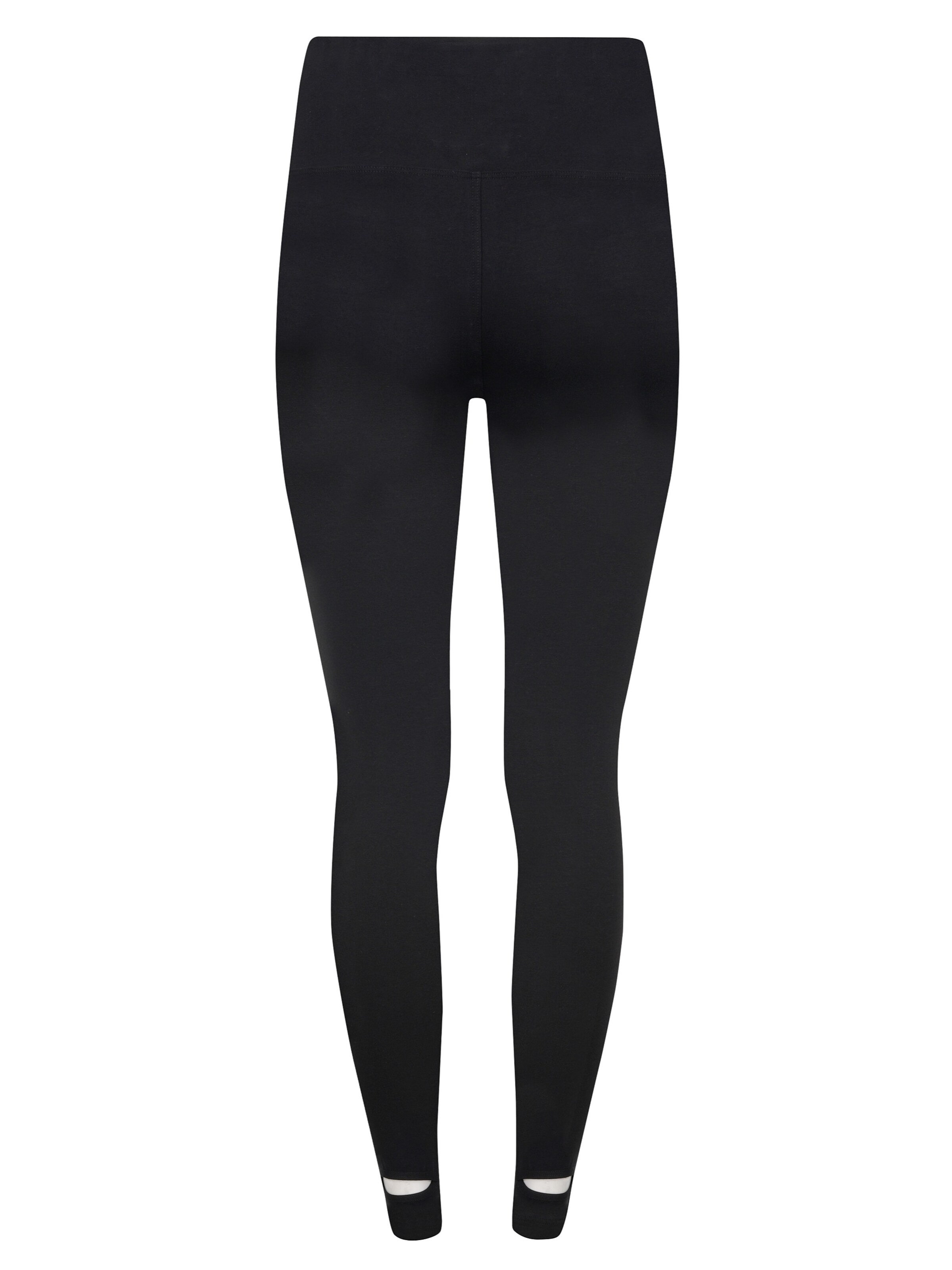 Evoni Slimfit Leggings 'aus Baumwolle mit Steg'‌‌‌‌‌ in Schwarz