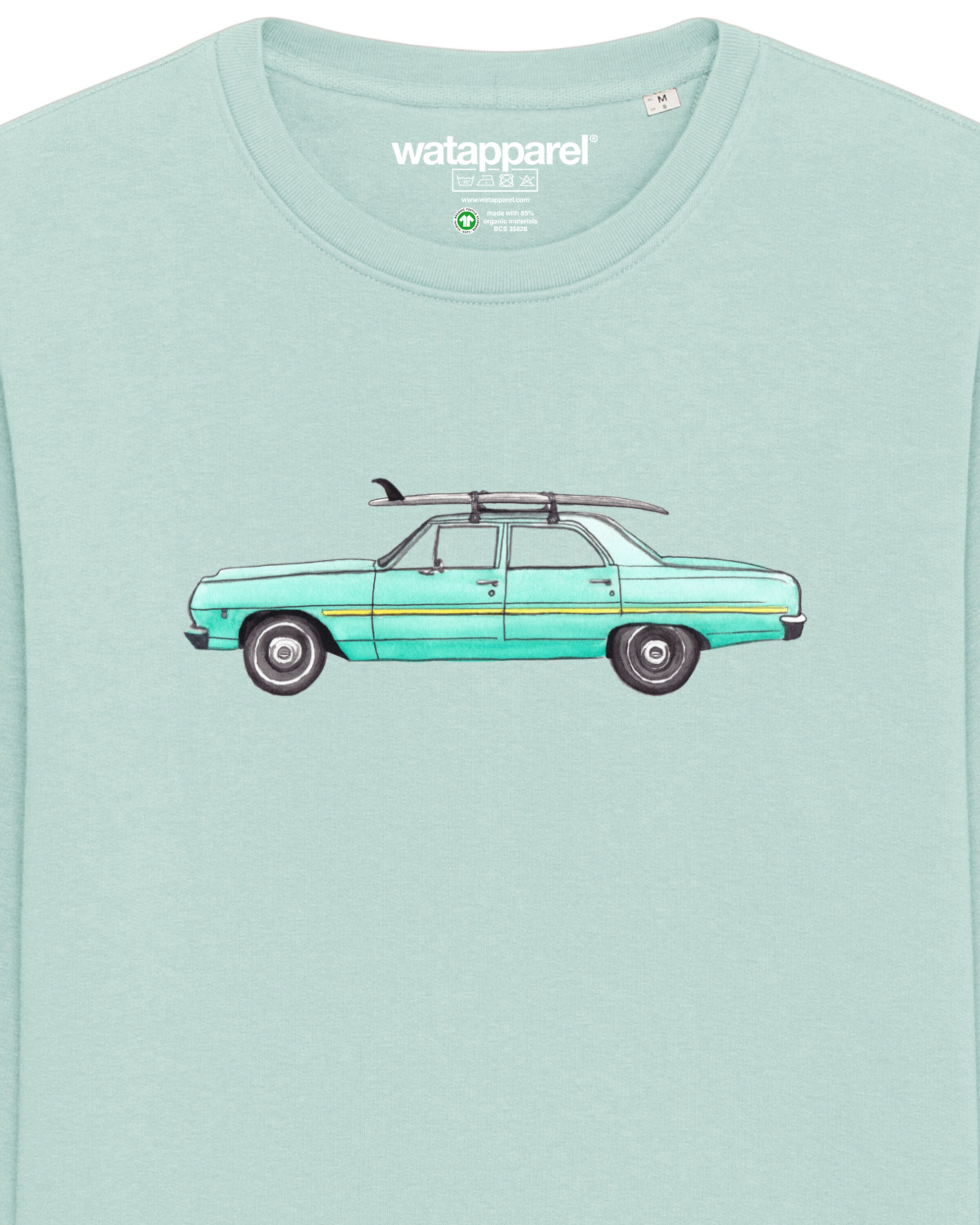 Sweat-shirt ' Surf Car ' Watapparel en bleu