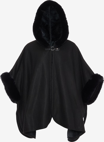 FRAULLY Cape in Black: front