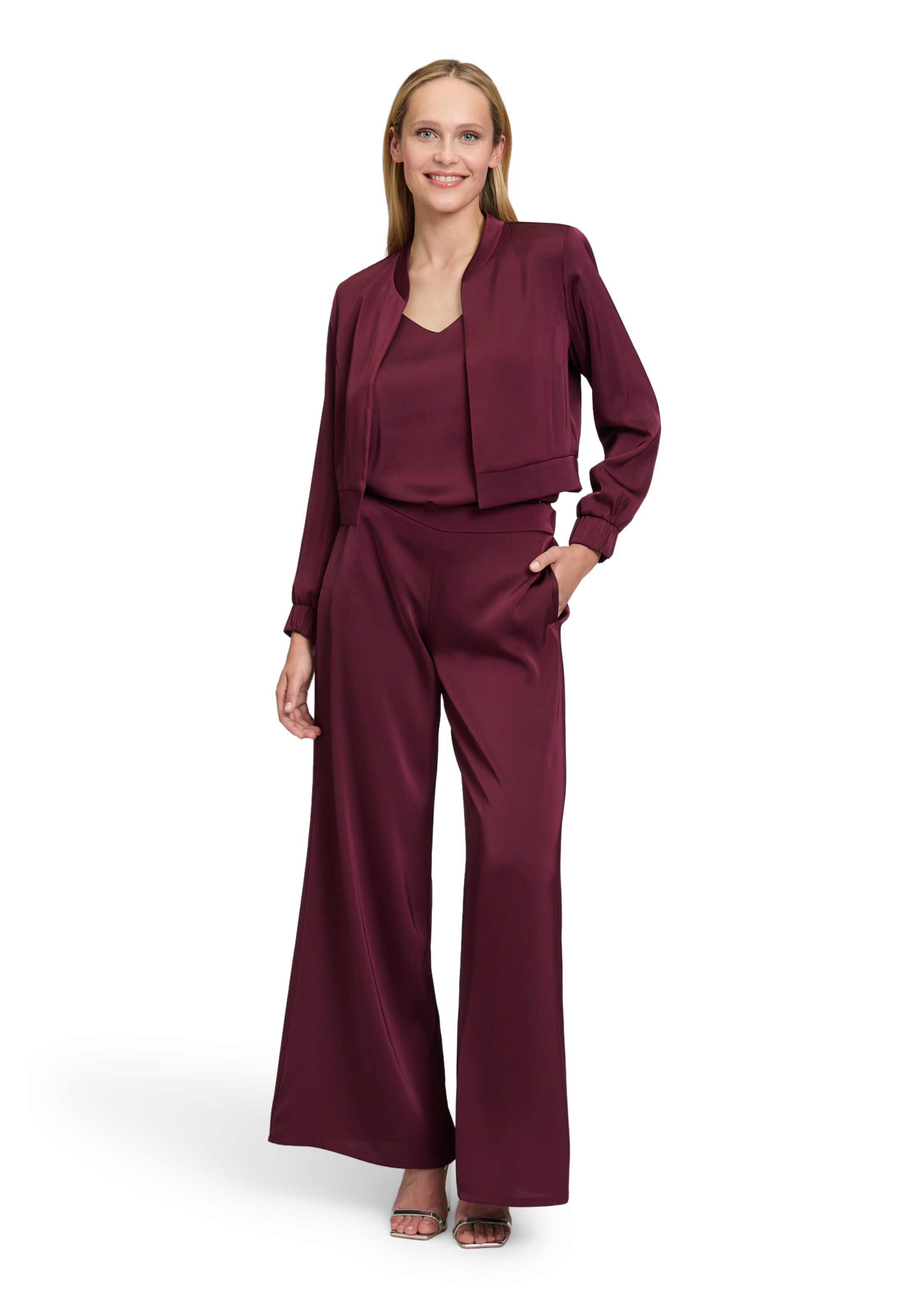 Vera Mont Wide leg Pants in Red