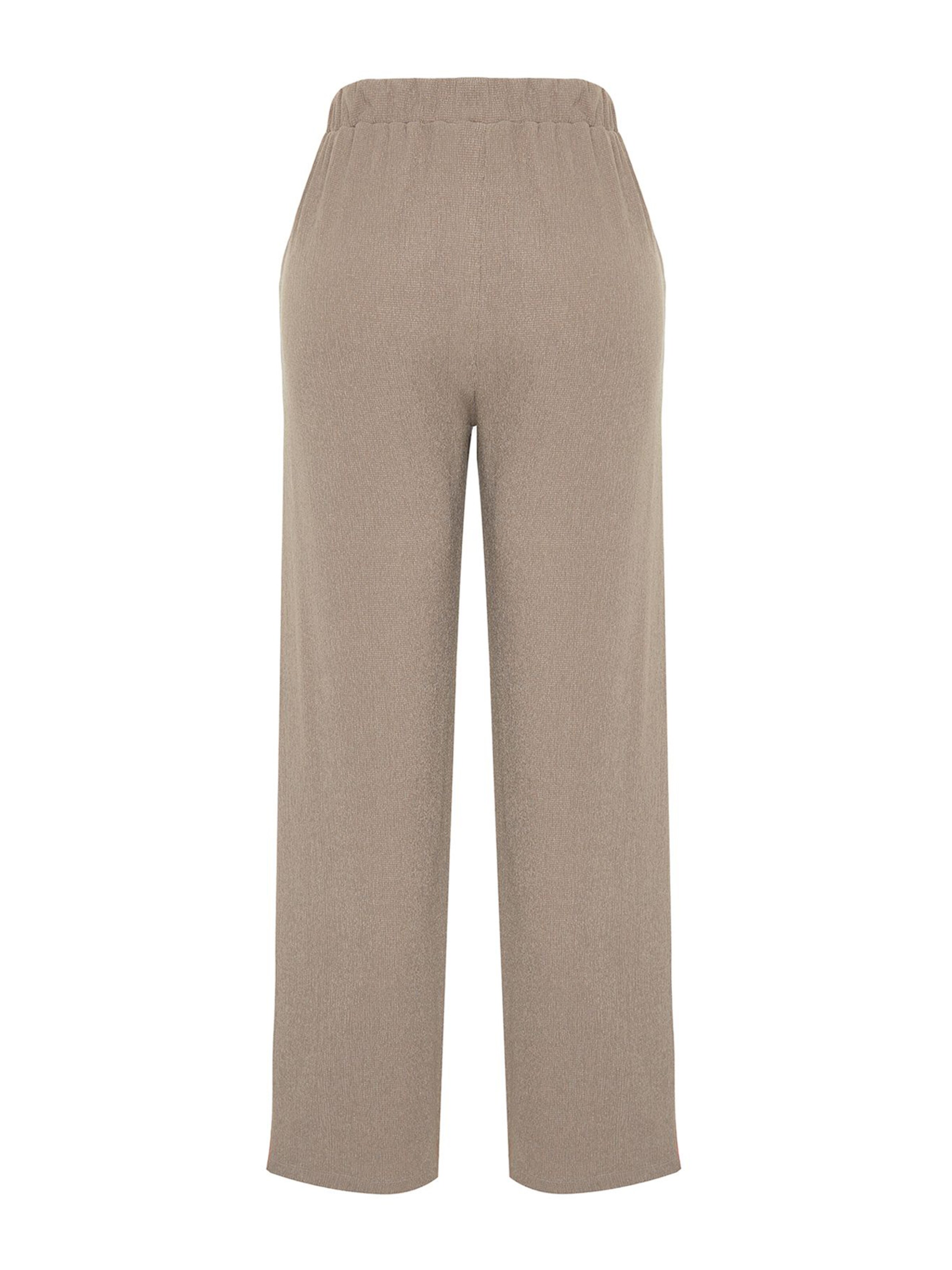 Wide leg Pantaloni de la Trendyol Curve pe maro