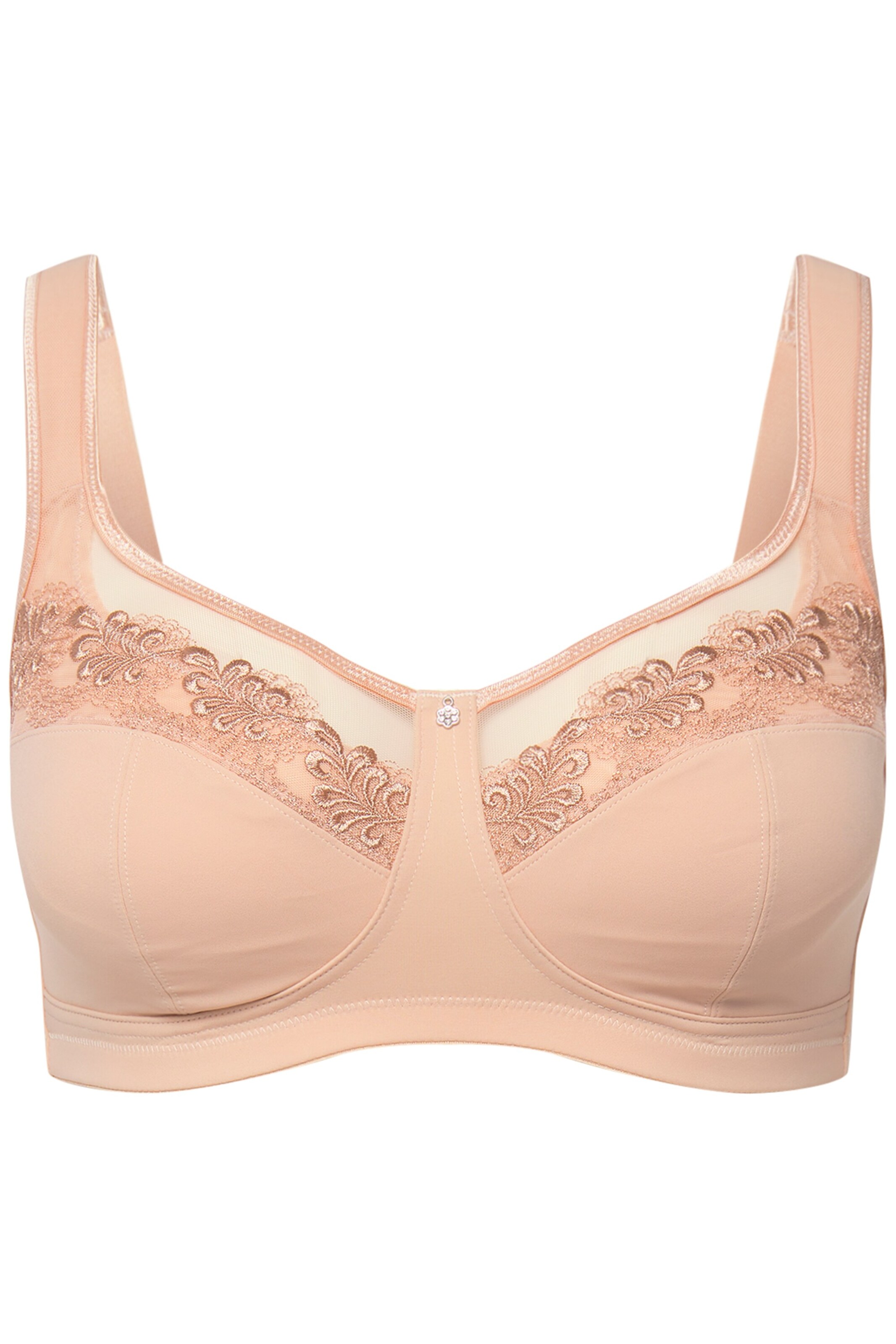 Ulla Popken Minimizer BH in Beige: voorkant