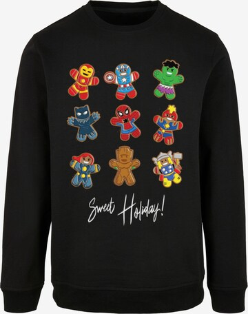 ABSOLUTE CULT Sweatshirt 'Marvel - Gingerbread Avengers' in Schwarz: predná strana